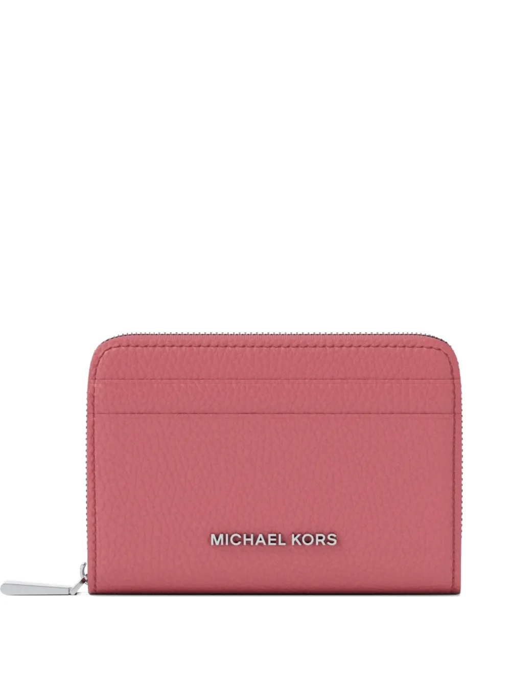 Michael Kors pebbled-leather card case - Rosa