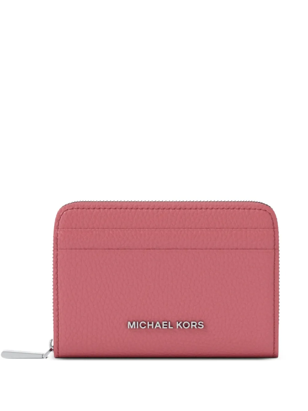Michael Kors pebbled-leather card case - Rosa