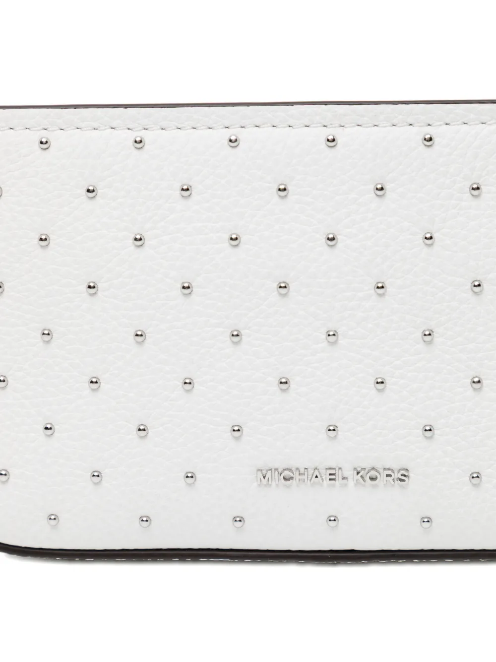 Michael Kors Kleine Bryant verstelbare leren pochette met studs Wit