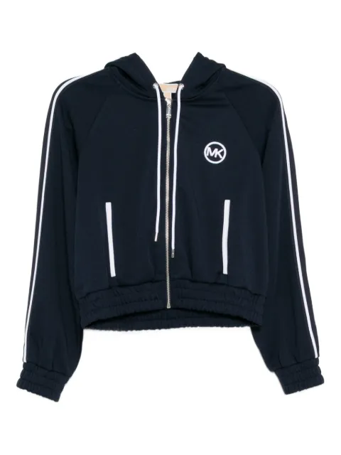 Michael Kors logo-pique zipped hoodie