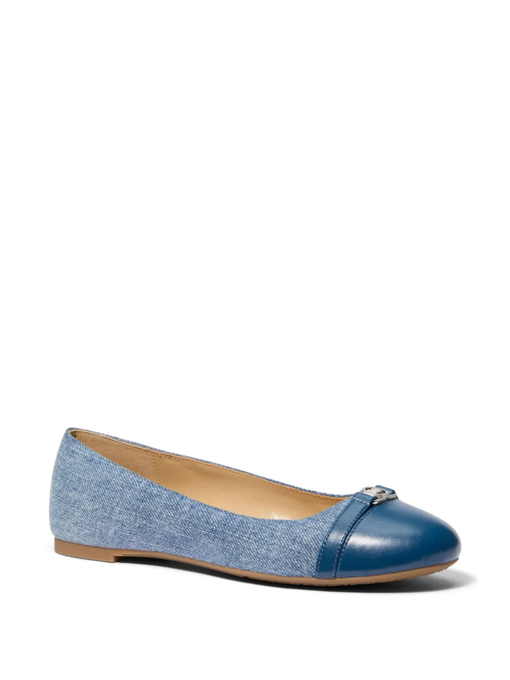 Michael Kors Mandy denim ballet flats Blauw