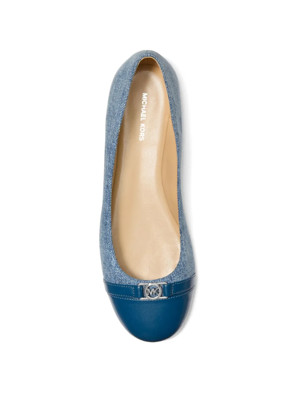 Michael Kors Mandy denim ballet flats Blauw