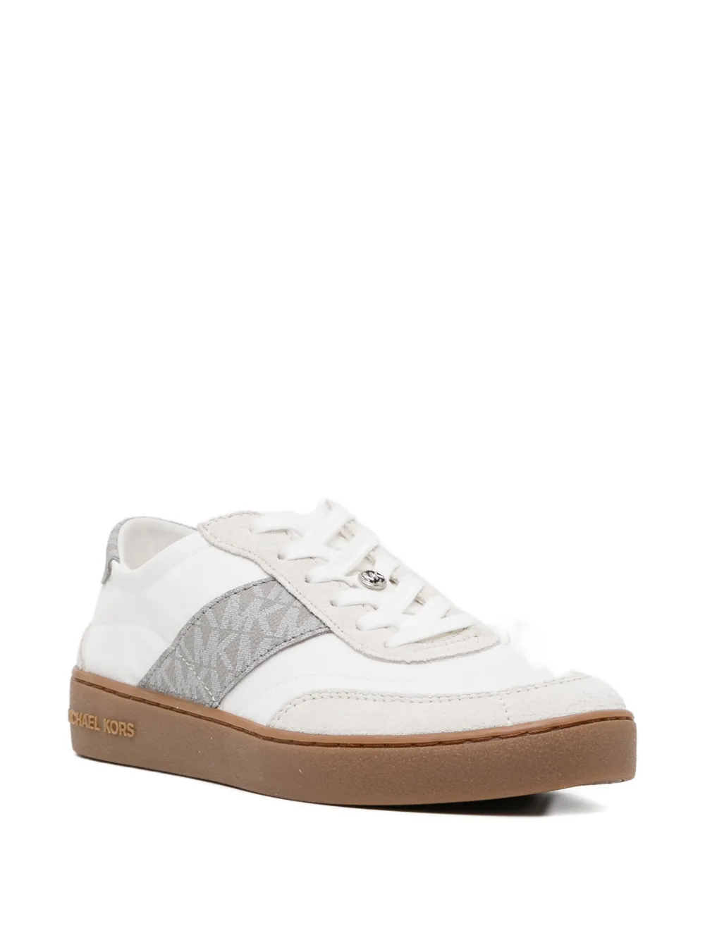 Michael Kors Kaycee gestreepte sneakers Wit