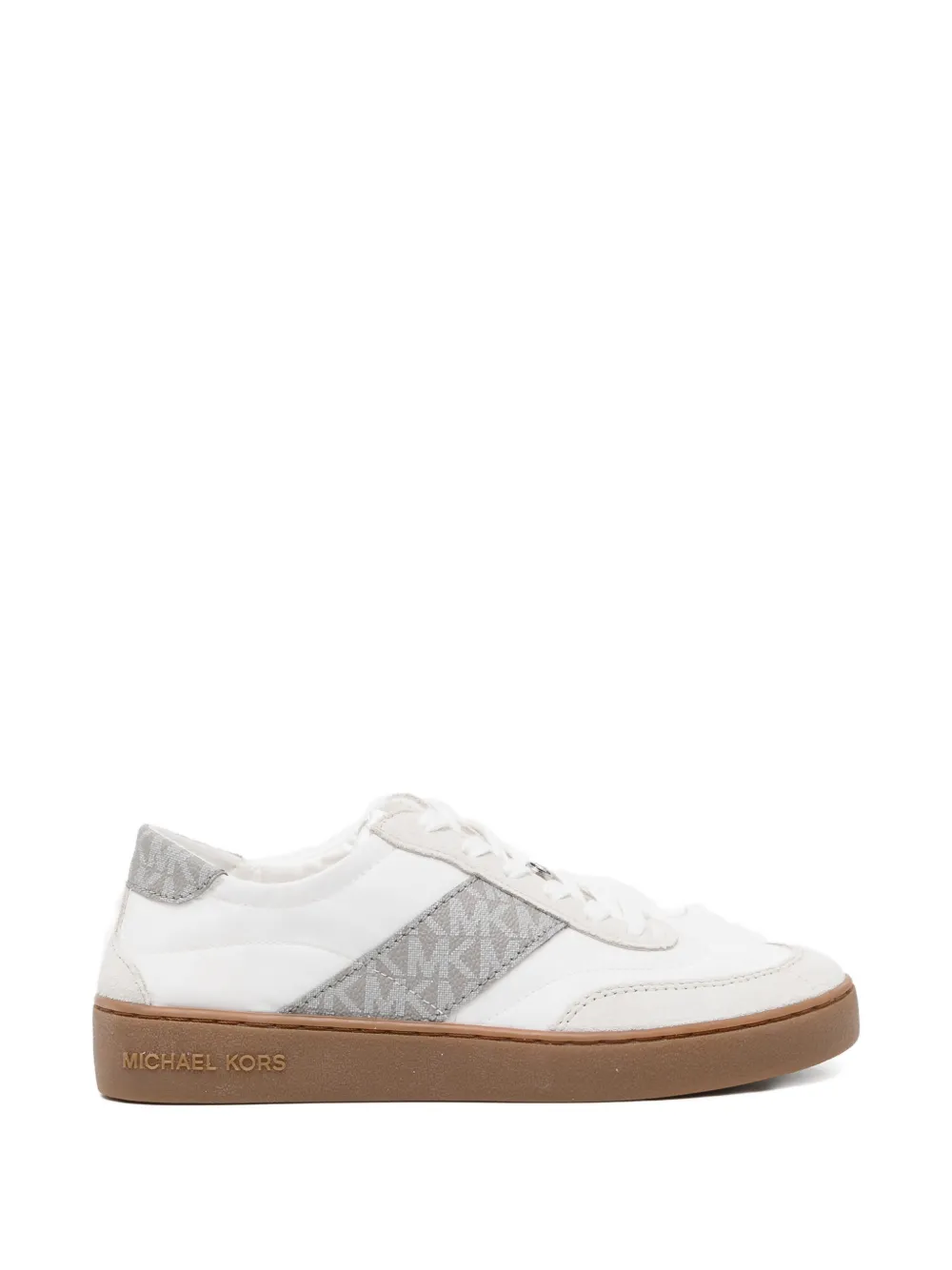 Michael Kors Kaycee gestreepte sneakers Wit