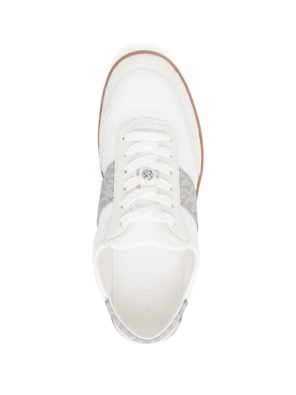 Michael Kors Kaycee gestreepte sneakers Wit