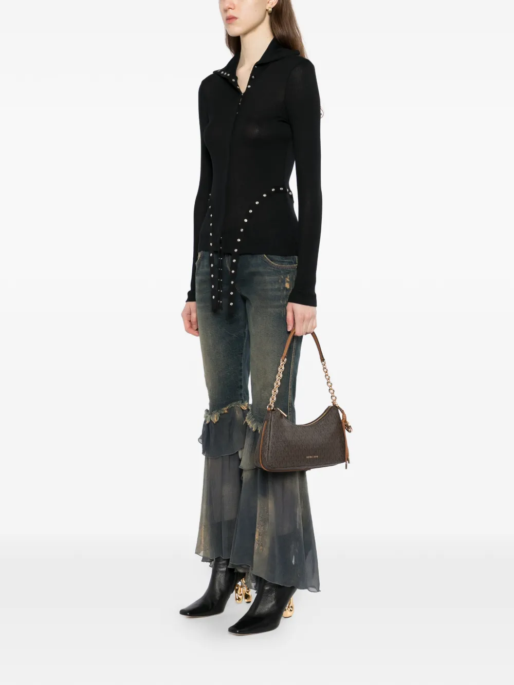 Michael Kors Medium Nolita schoudertas Bruin