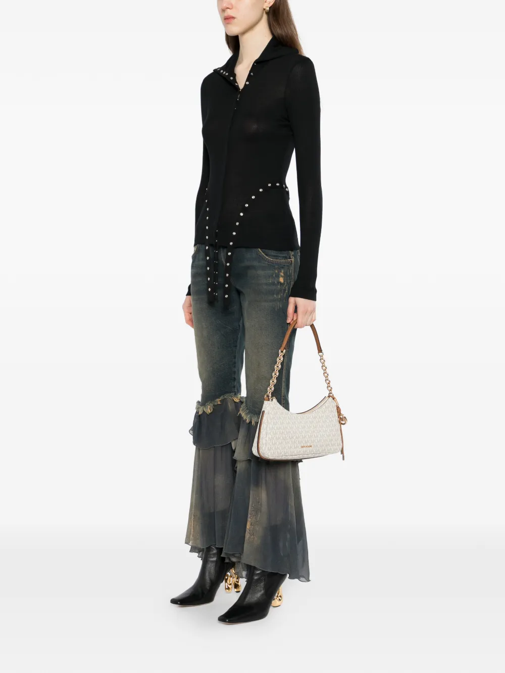 Michael Kors Medium Nolita Shoulder Bag - Neutrals 