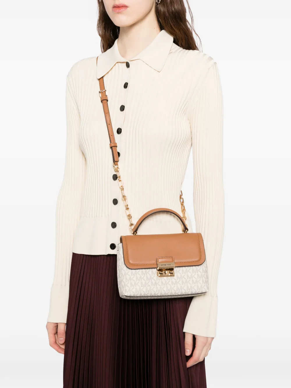  Michael Kors Tribeca Crossbody Bag - Neutrals 