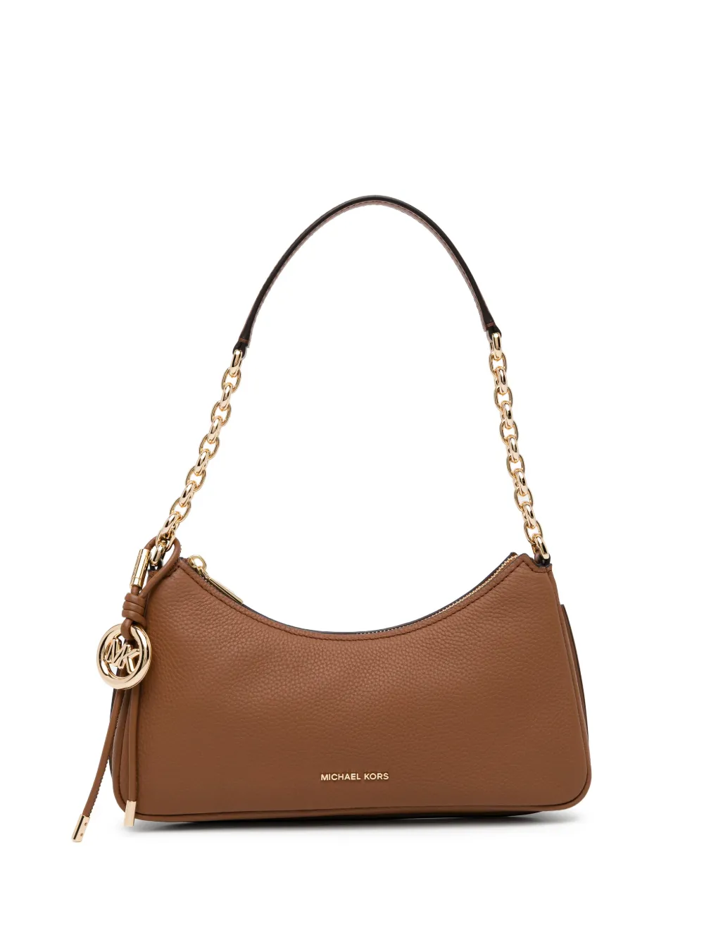 Michael Kors Nolita Medium Pebbled Leather Chain Pochette - Marrone