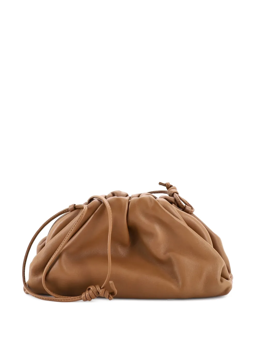 Pre-owned Bottega Veneta The Pouch Leather Mini Crossbody Bag In Brown