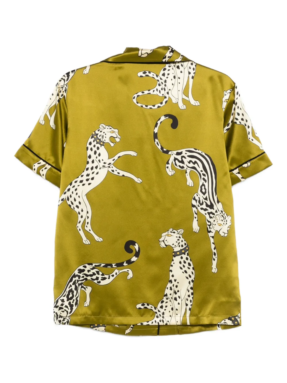 Olivia Von Halle Ingo Chanson Printed Pyjama (set Of Two) In Green