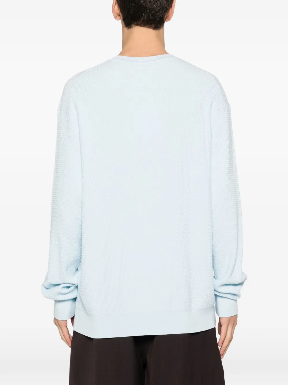 Calvin Klein Trui met ronde hals en textuur Blauw