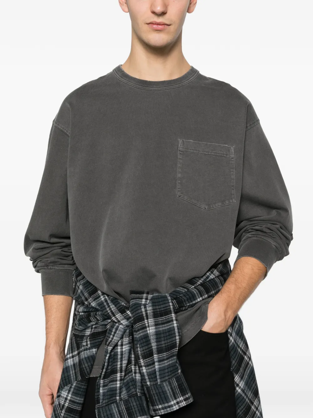 Carhartt WIP Torion T-shirt met zak en lange mouwen Grijs