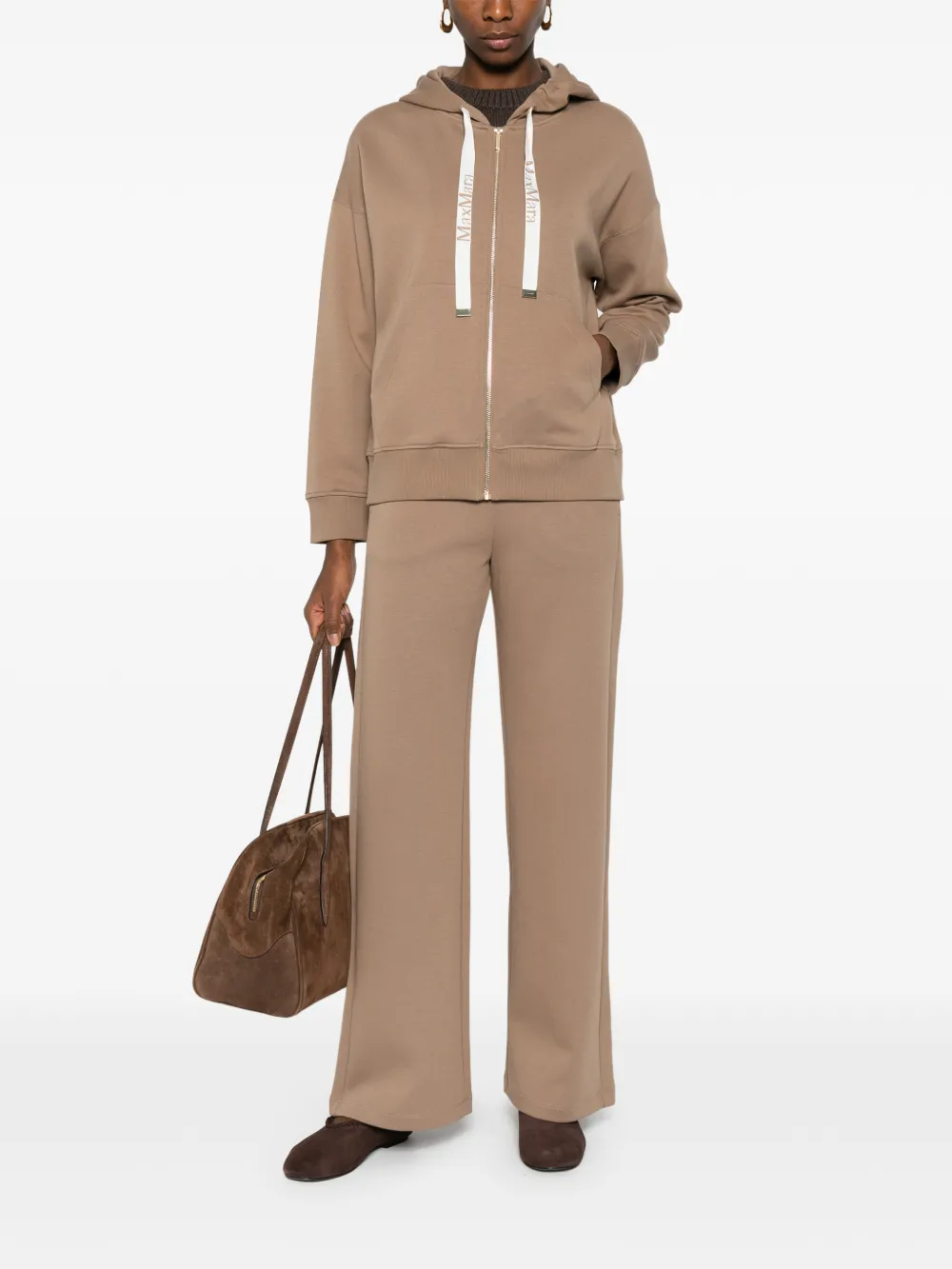 'S Max Mara logo-drawstring track pants - Bruin