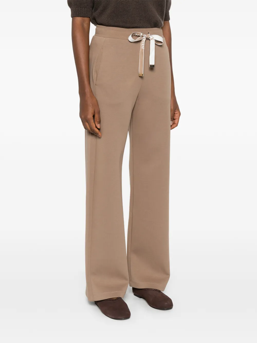 's Max Mara Logo-drawstring Track Pants - Brown 