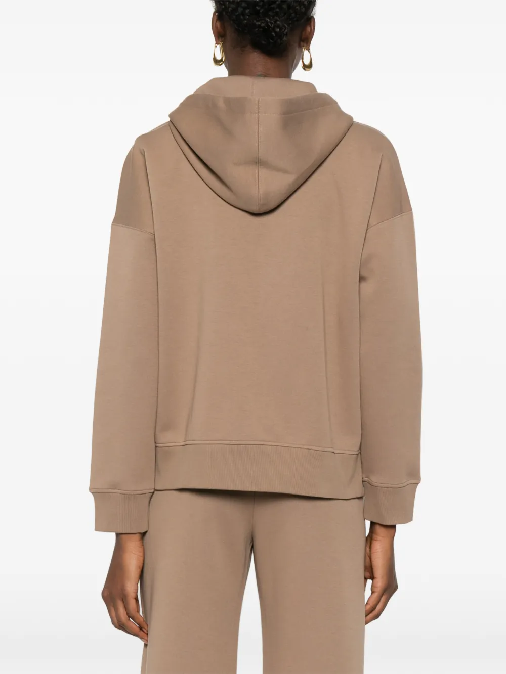 'S Max Mara Smjour hoodie met rits en trekkoord Bruin