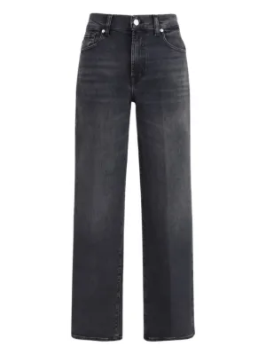 Adidas zip-detail wide-leg Jeans | Black | FARFETCH CA
