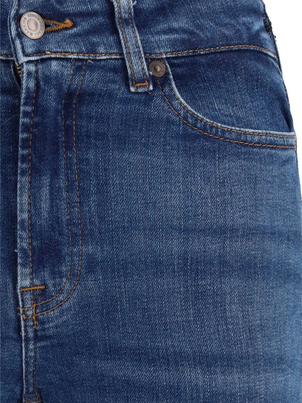  7 For All Mankind Vaqueros Con Diseño De Cinco Bolsillos - Azul 
