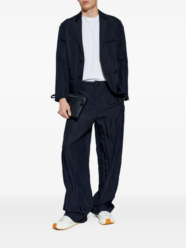 Giorgio Armani Textured Trousers | Blue | FARFETCH JO