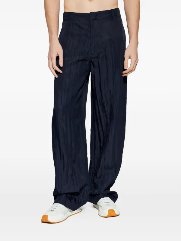 Giorgio Armani Textured Trousers | Blue | FARFETCH JO