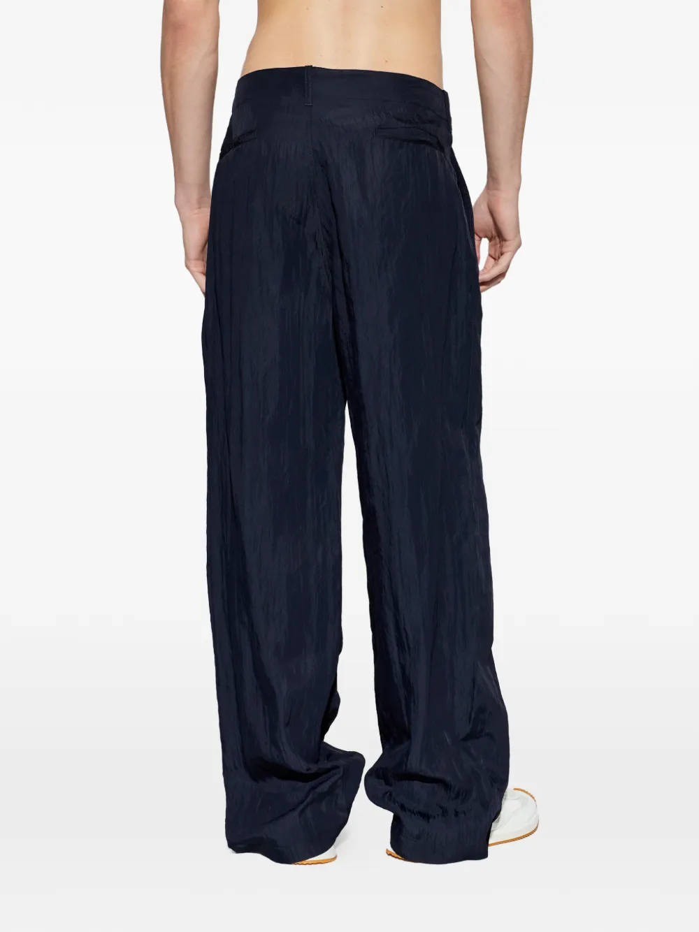 Giorgio Armani Broek met textuur Blauw