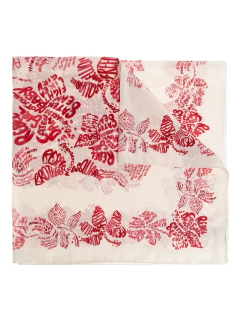 DSQUARED2 floral-print silk scarf