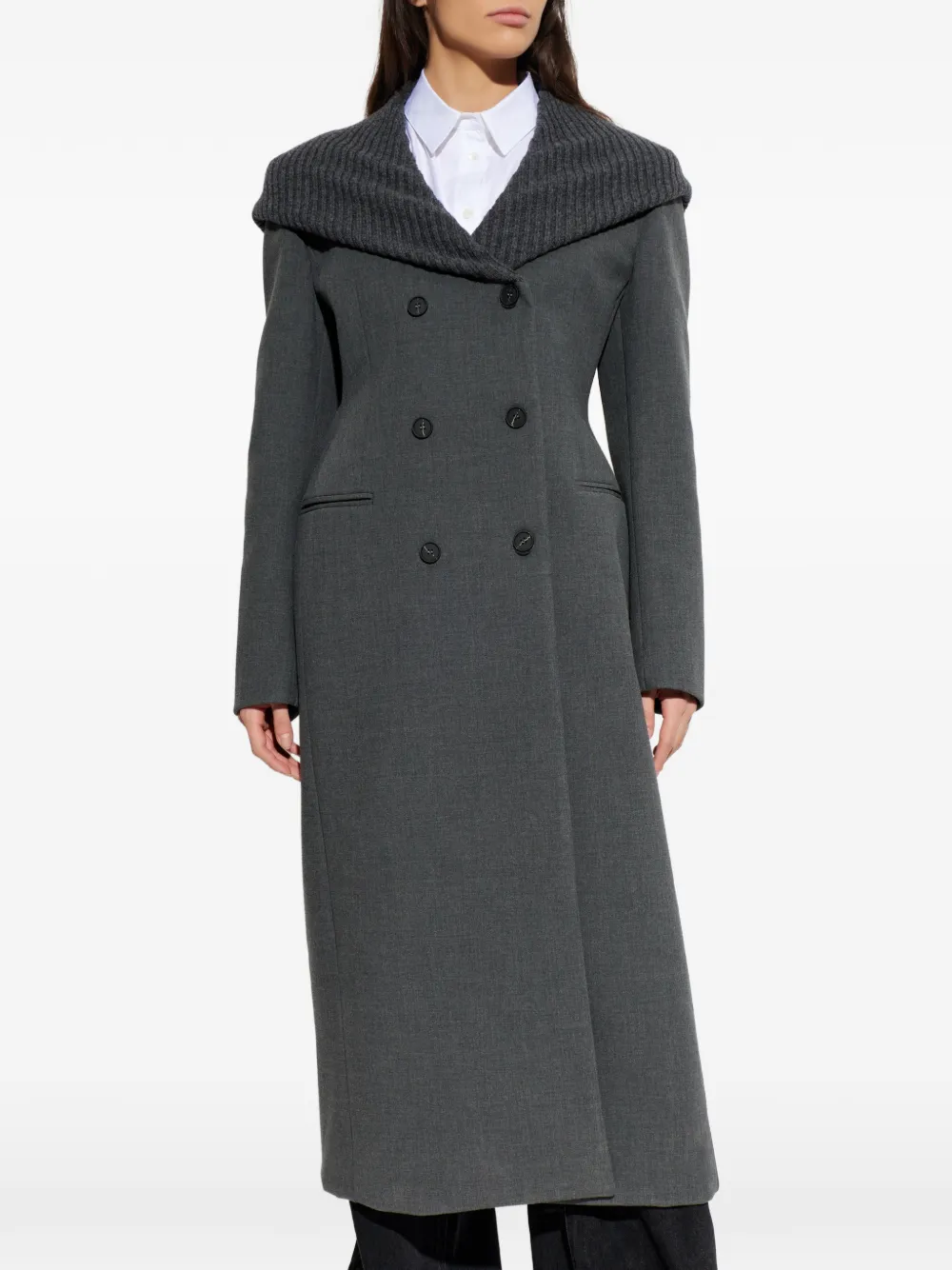  Diesel Buttoned Coat - Grey 