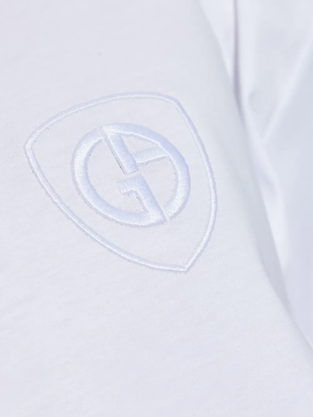 Giorgio Armani T-shirt met borduurwerk Wit