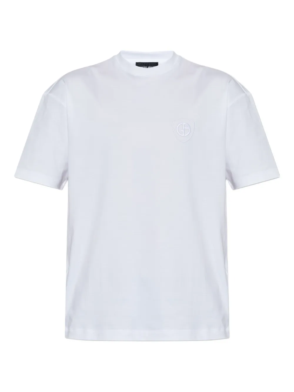 Giorgio Armani embroidered crew-neck T-shirt - Bianco