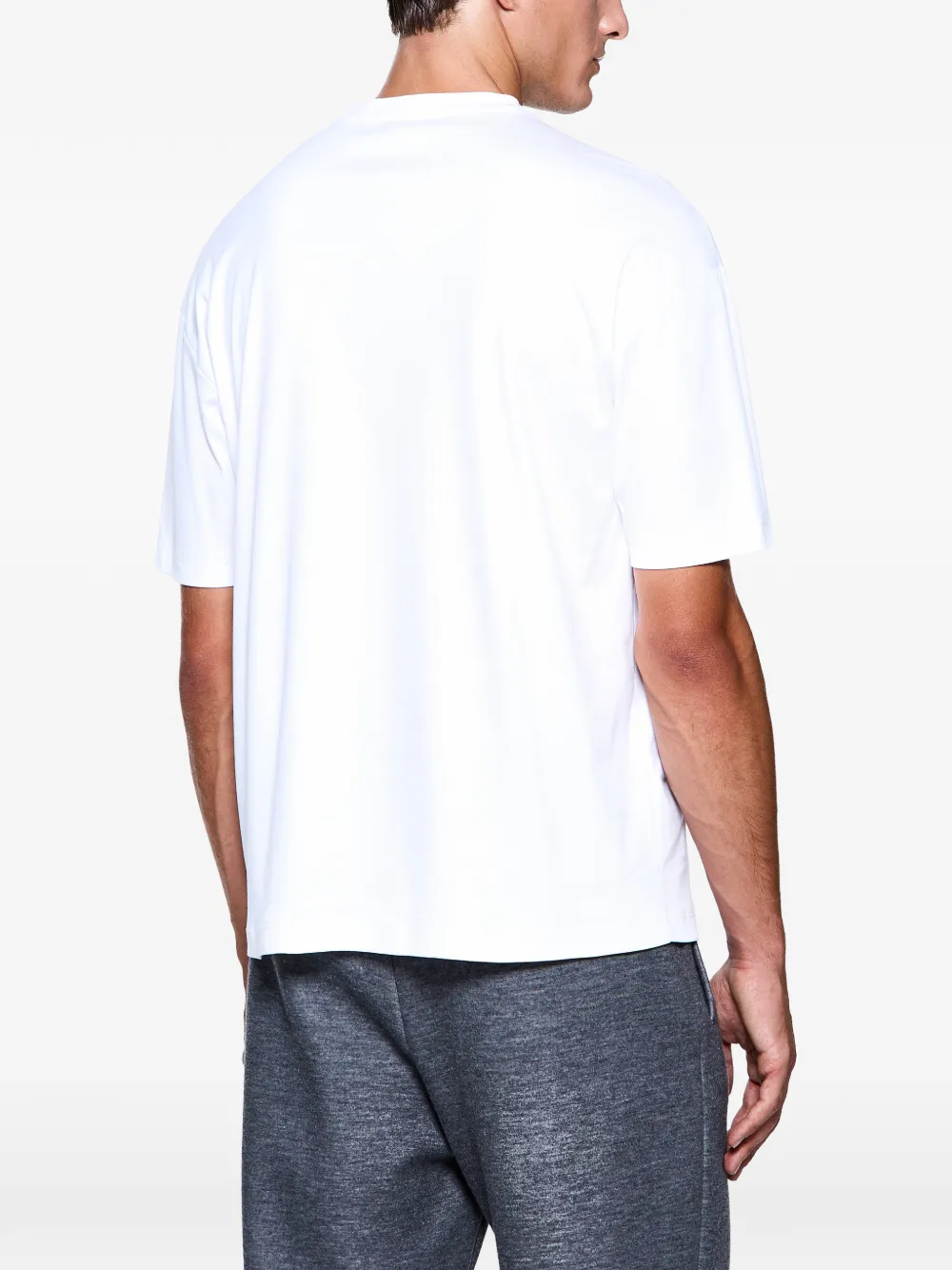 Giorgio Armani T-shirt met borduurwerk Wit