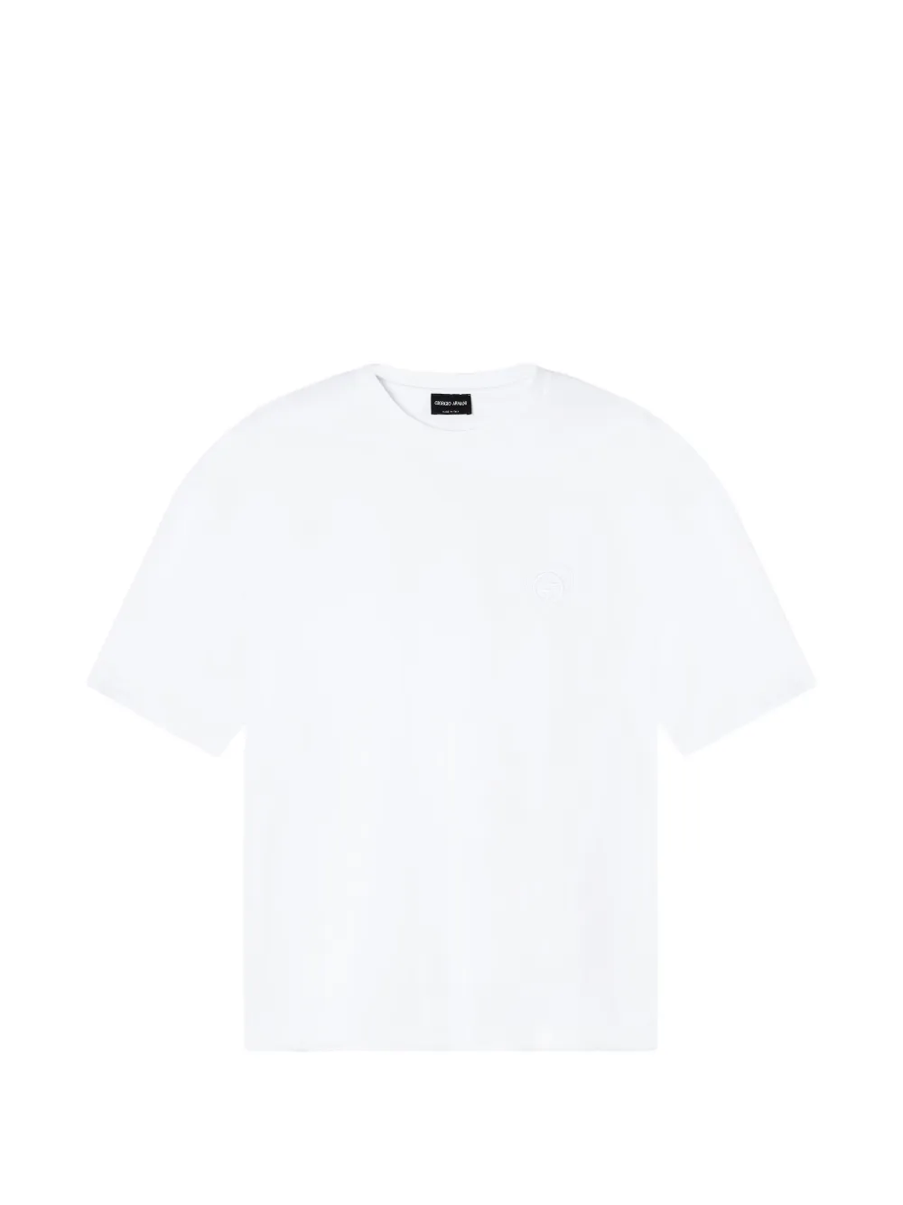Giorgio Armani embroidered crew-neck T-shirt - Weiß