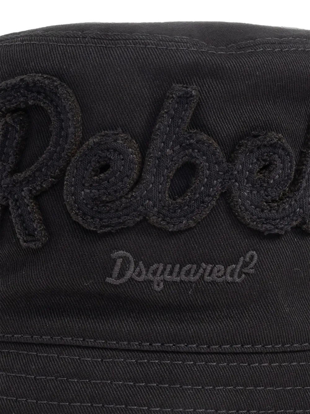DSQUARED2 Vissershoed met Rebels-applicatie Zwart