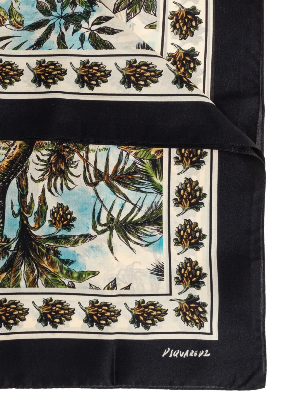  Dsquared2 Graphic-print Silk Scarf - Neutrals 