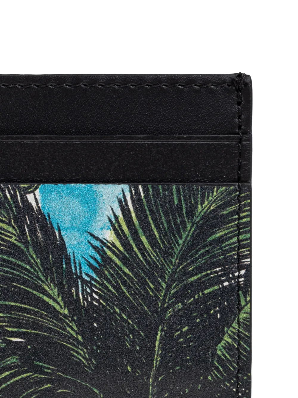  Dsquared2 Tarjetero Con Palmera Estampada - Negro 