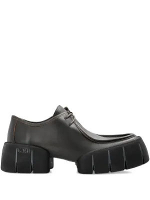 Diesel D-Tex WB Suede Rubber Derby Shoes | Brown | FARFETCH