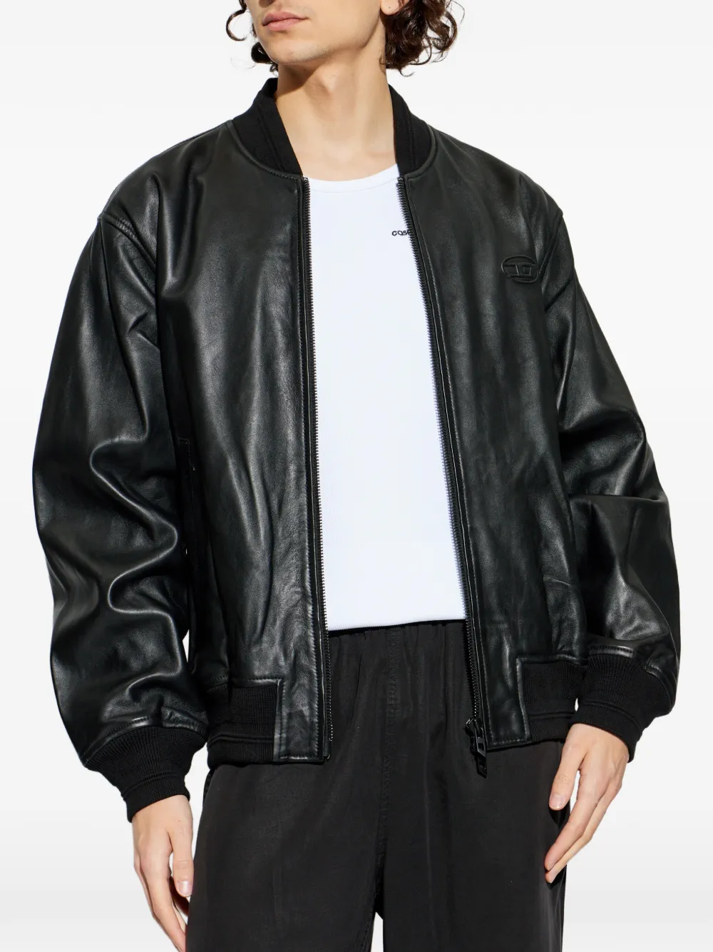  Diesel Logo-detail Jacket - Black 