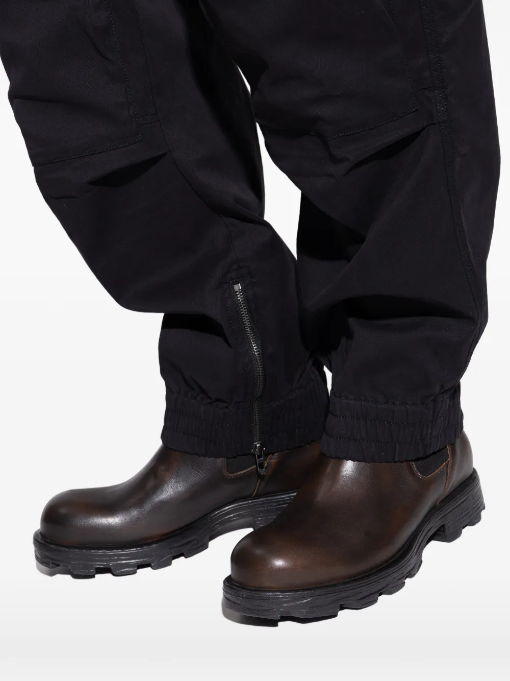 Diesel D-hammer-chelsea Boots In Brushed Leather In Black