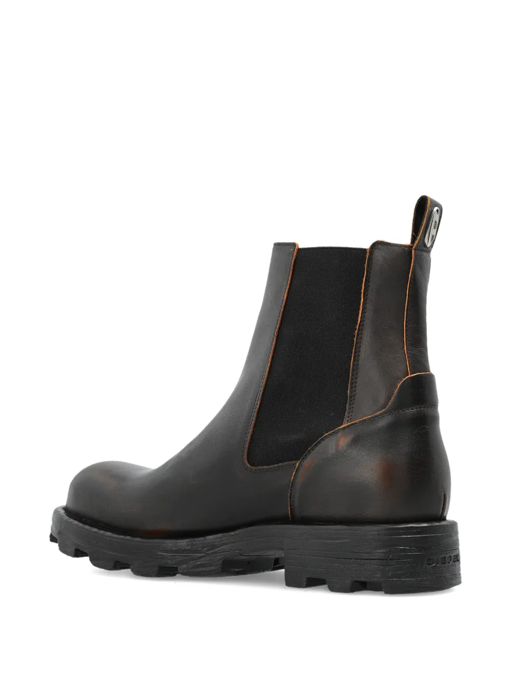 Diesel D-hammer-chelsea Boots In Brushed Leather In Black