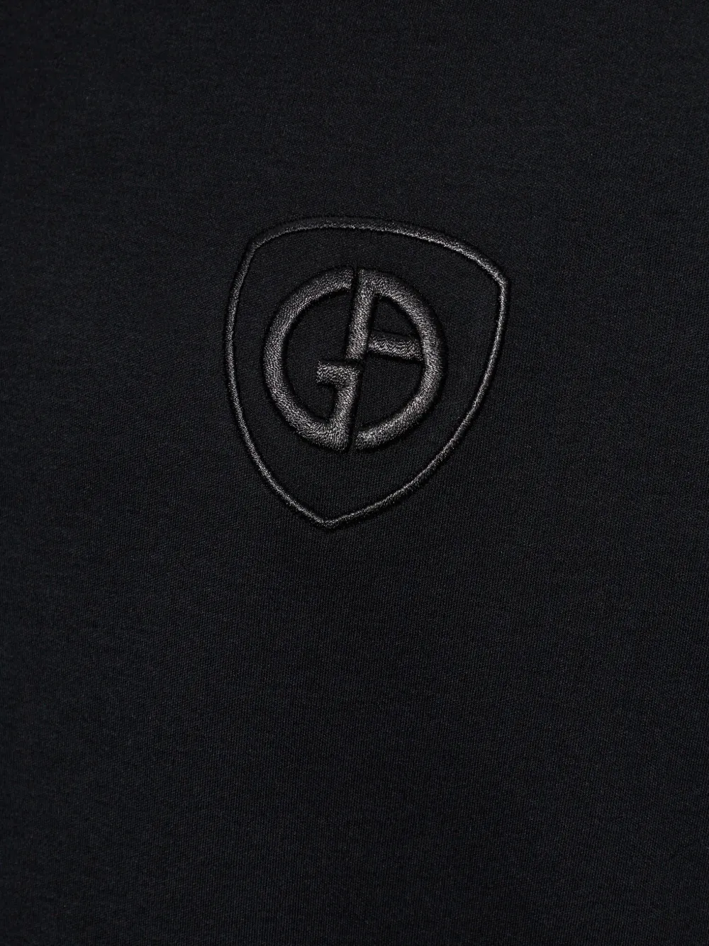 Giorgio Armani T-shirt met logoplakkaat Zwart