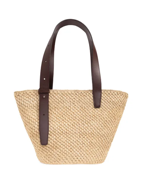 LIE STUDIO small Bianca raffia tote bag