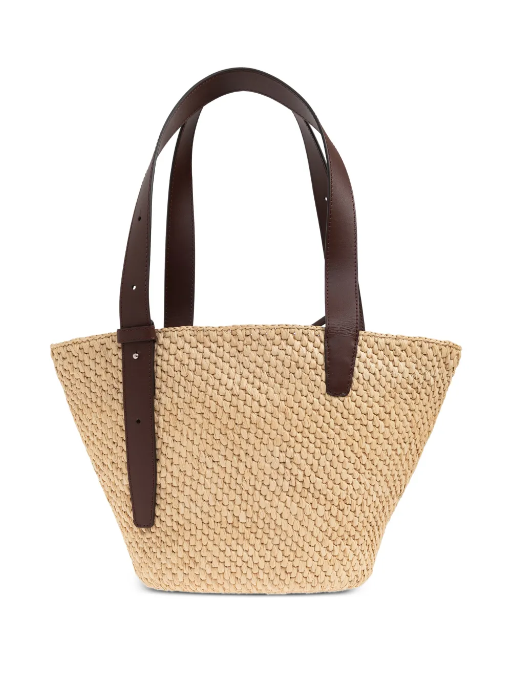  Lie Studio Small Bianca Raffia Tote Bag - Neutrals 
