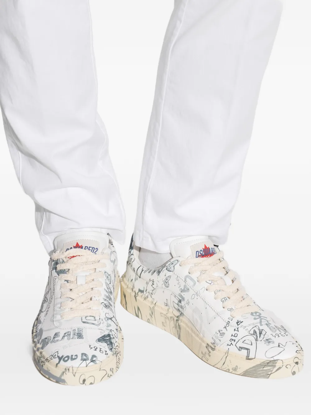 DSQUARED2 Rider low-top sneakers Wit