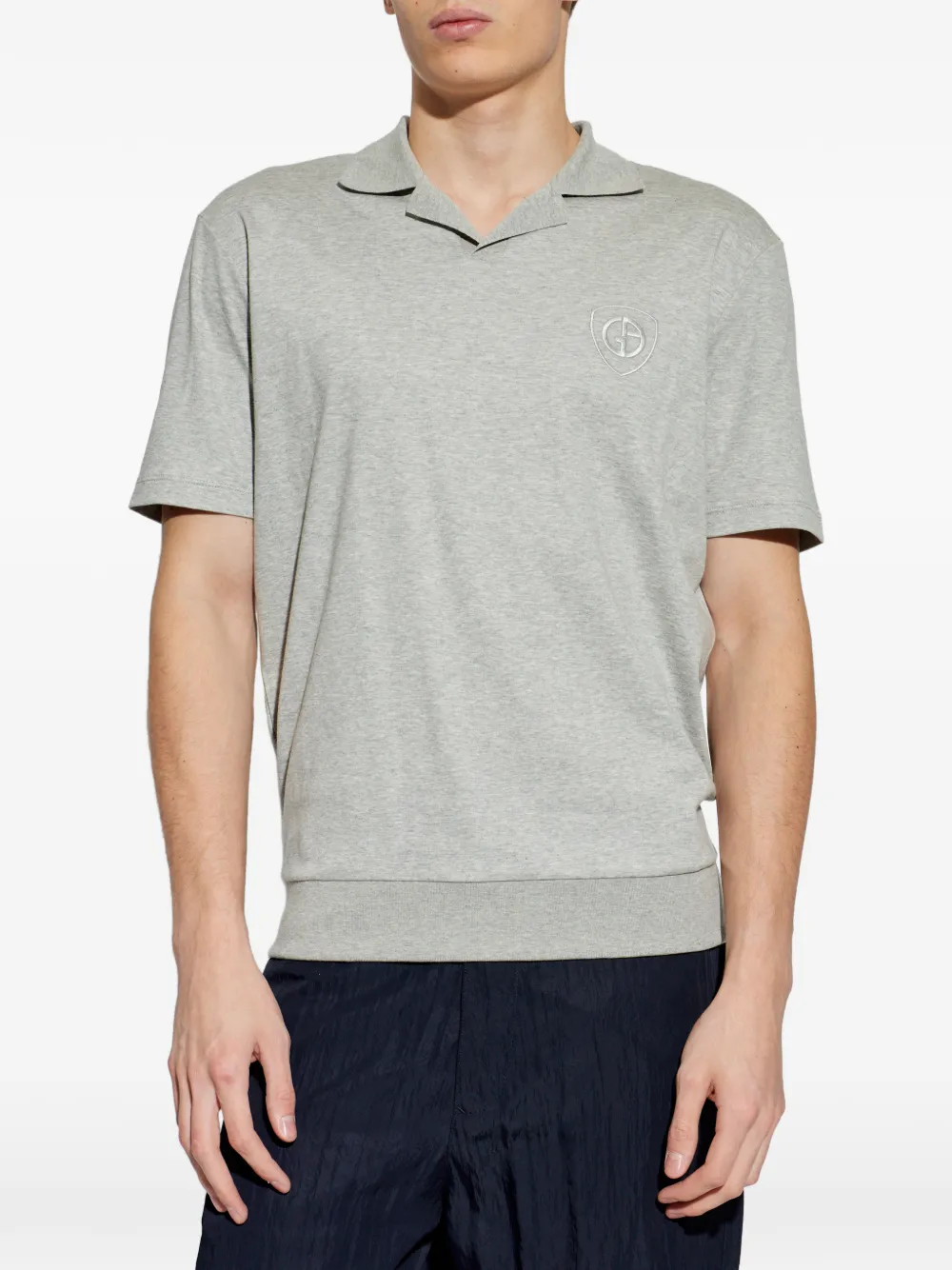 Giorgio Armani T-shirt met logodetail Grijs