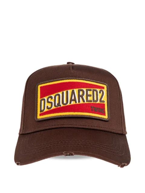 DSQUARED2 distressed logo-patch baseball cap
