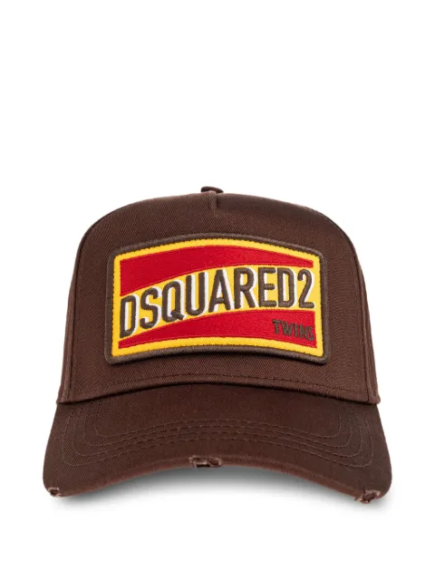 DSQUARED2 distressed logo-patch baseball cap