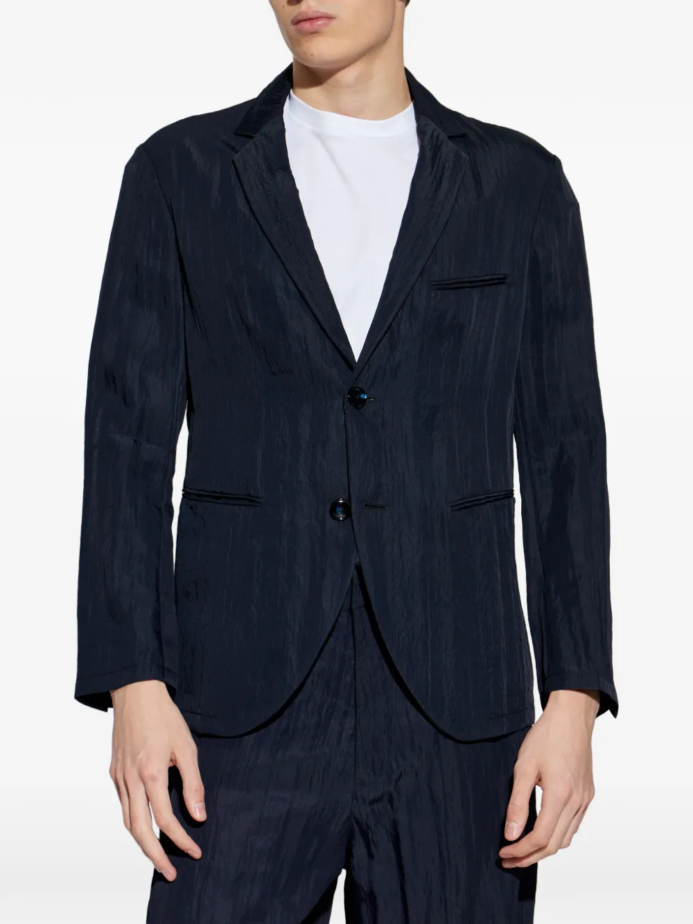  Giorgio Armani Buttoned Blazer - Blue 