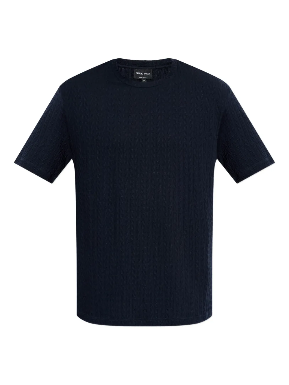 Giorgio Armani textured T-shirt - Blu
