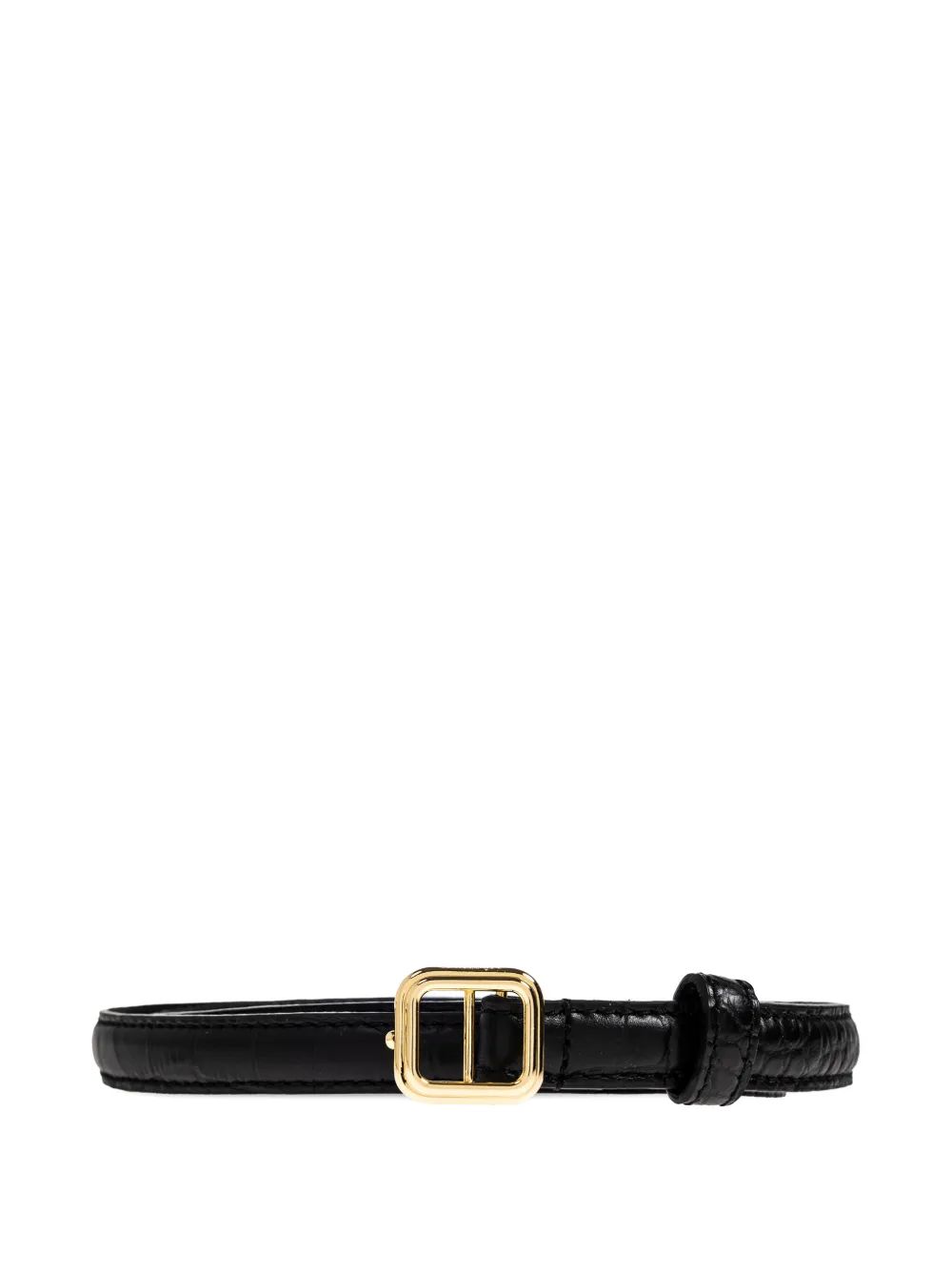 LIE STUDIO Georgia Slim croc belt | Black | Image 1