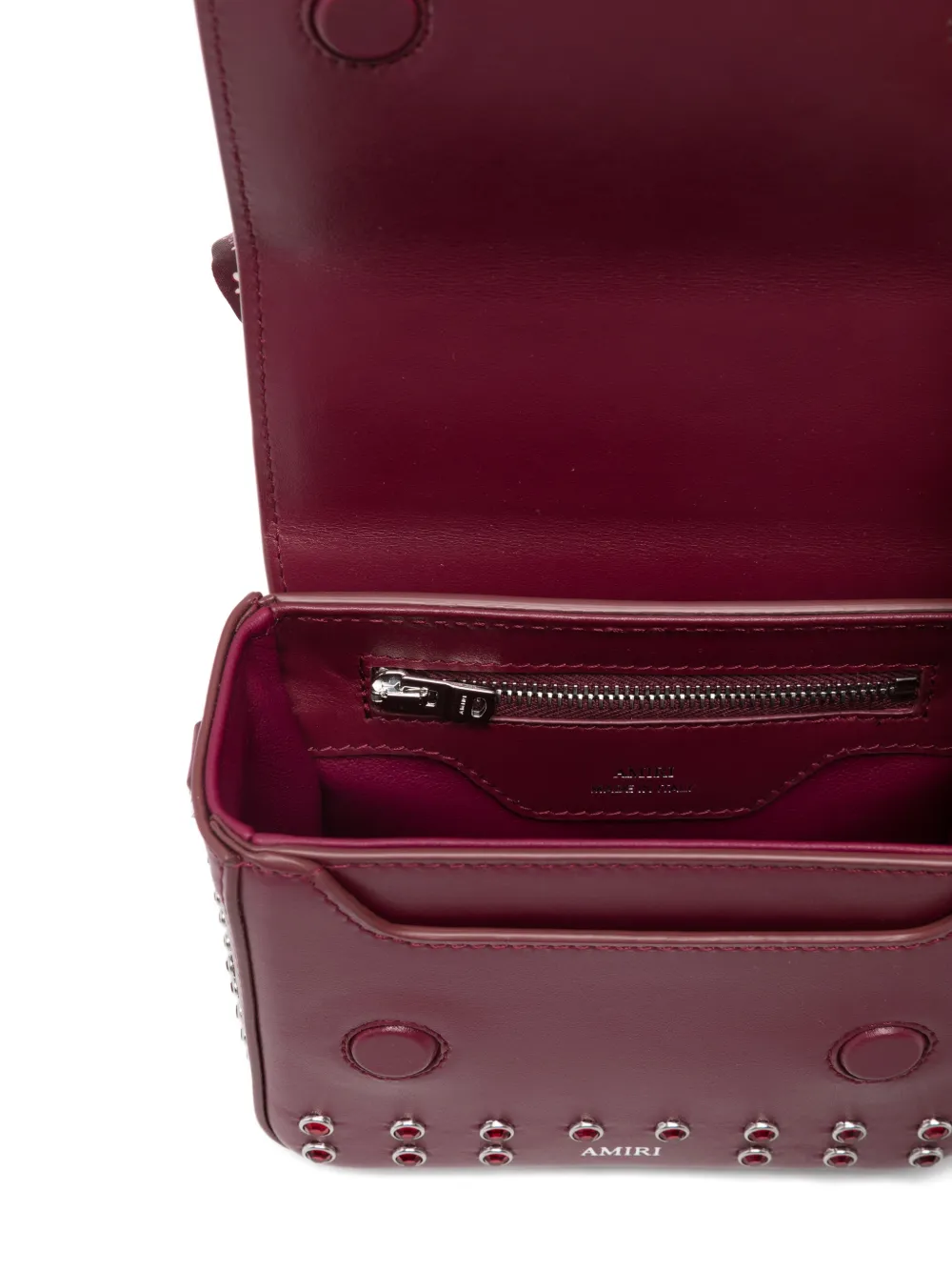 Amiri Micro Ma Stud Tote Bag In Red