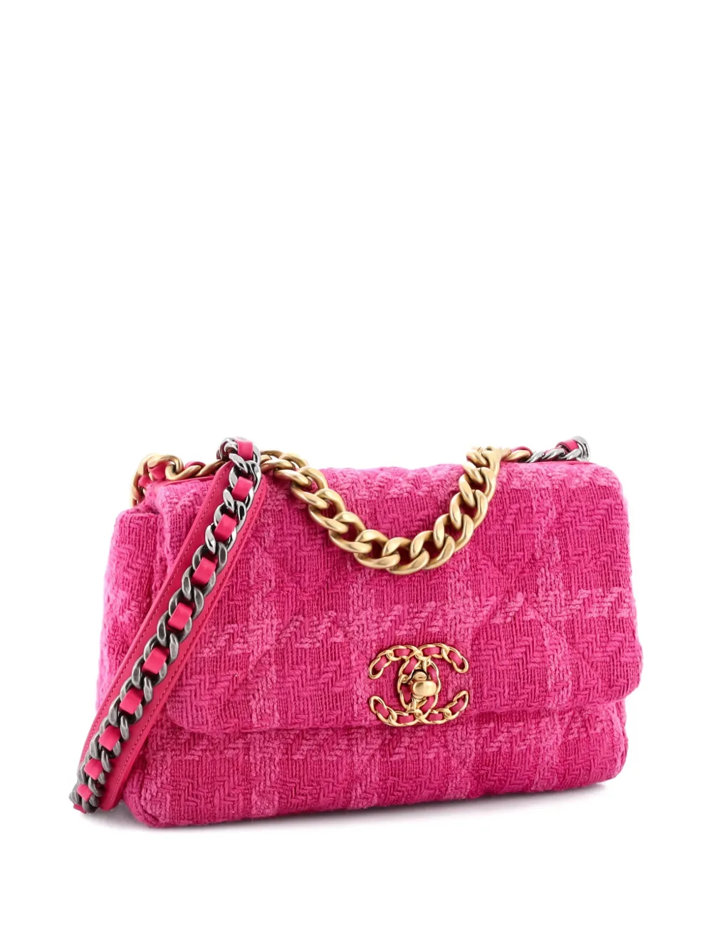 CHANEL Pre-Owned 19 フラップ マトラッセ ツイード ミディアム